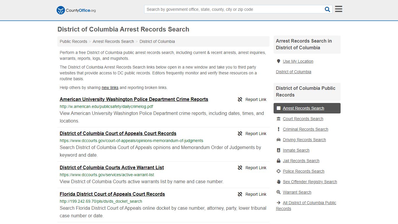 Arrest Records Search - District of Columbia (Arrests ...
